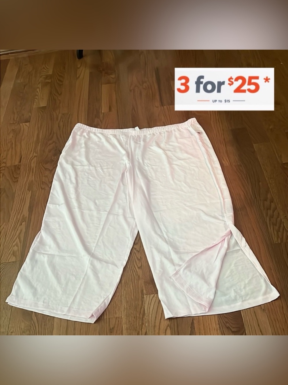 Sexy Wide leg split side Pink Women's Pajama Pants
